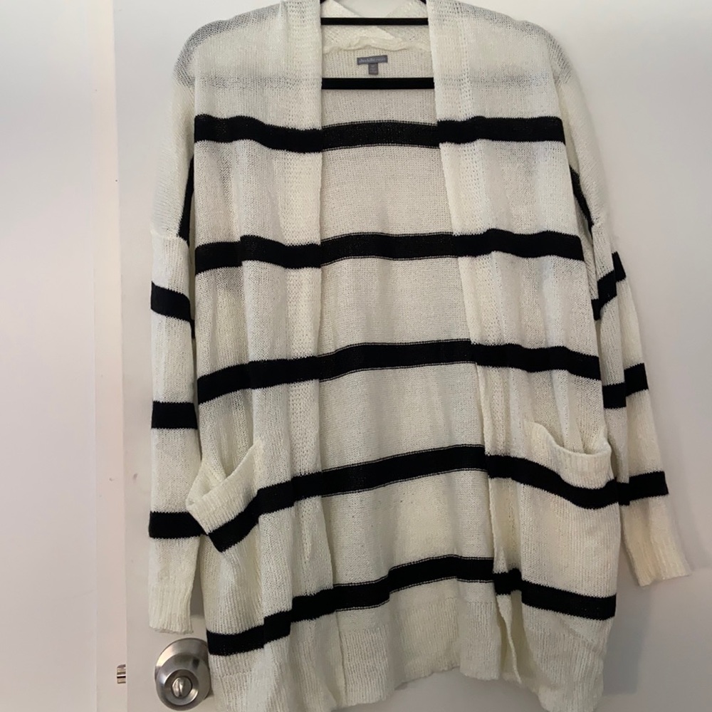 Striped sweater cardigan